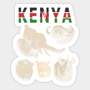 Big Five Kenya Safari Sticker